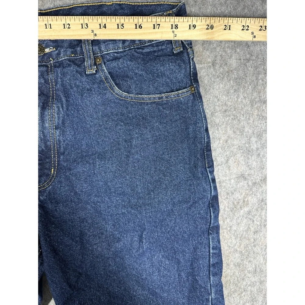 Full Blue Registered Jeans Mens 38x30 Flannel Lined Denim Straight Leg Blue